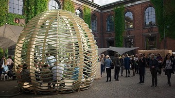 Space10 creates an algae-producing pavilion in Copenhagen