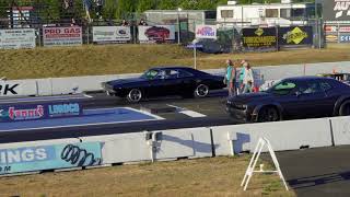 Dodge Demon vs old school Charger 10.02 @ 134.73
