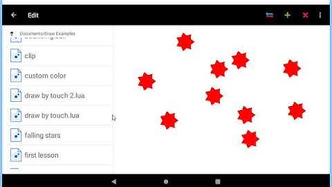 Touch Lua drawLibrary