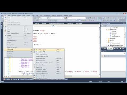ActionScript and MXML Editing in Amethyst for Visual Studio