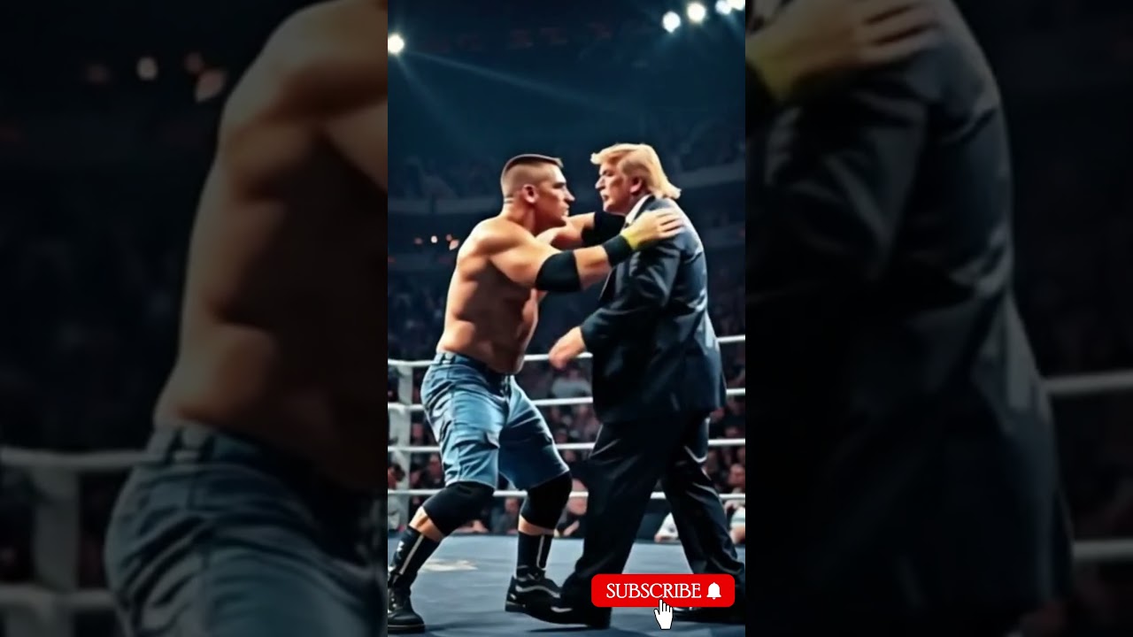 Oh my God  John Cena vs Trump wwe shocking moment in history