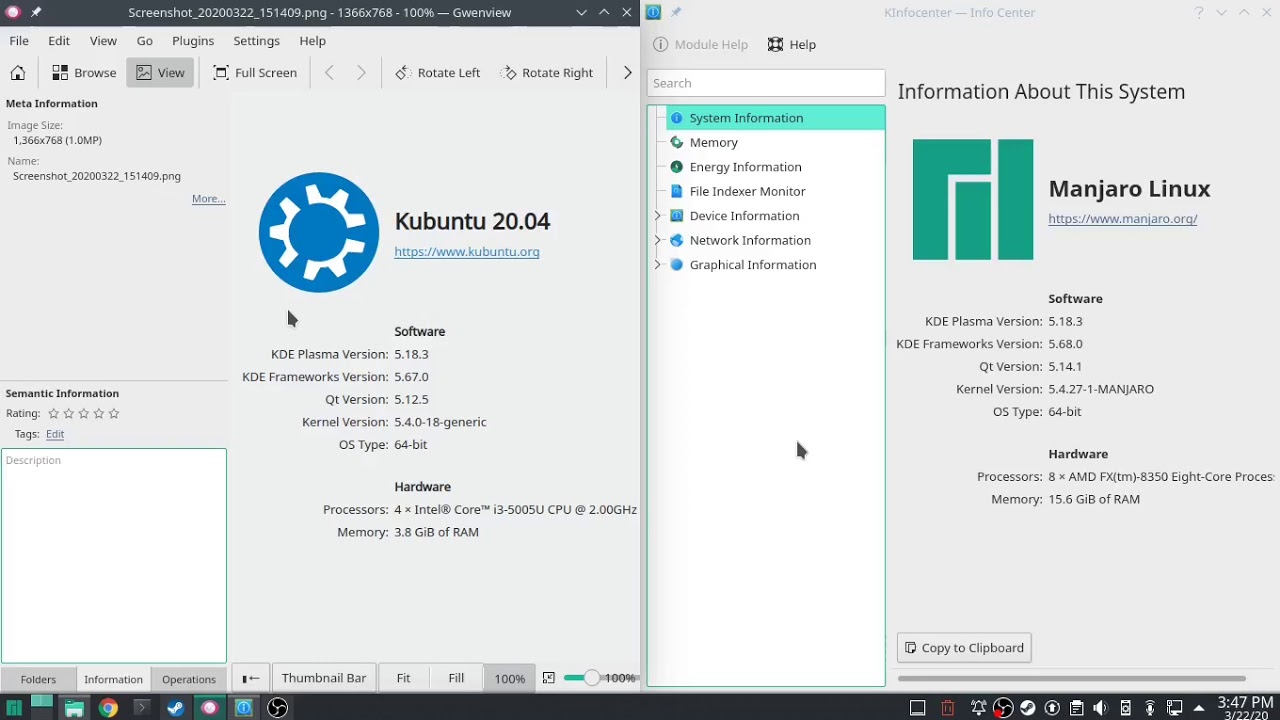 Manjaro Testing Repos VS Kubuntu Development Testing 20.04 YouTube