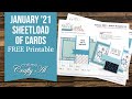 SheetLoad of Cards | January 2021 | FREE Printable
