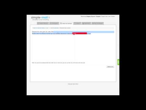 Simple-Mail.fr - Désabonner et supprimer en masse