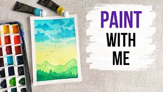 EASY watercolour painting for beginners in ONLY 30 minutes