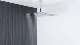 Alcachofa de Ducha Cuadrada de Techo Plana  Rociador Cabezal de Ducha 400x400mm HEAD45 Hudson Reed