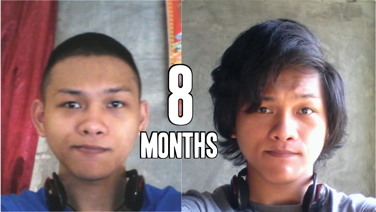 8 Months Hair Growth Time Lapse - YouTube