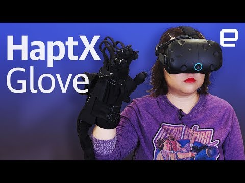 Tactile sensation in VR with HaptX Glove hands-on