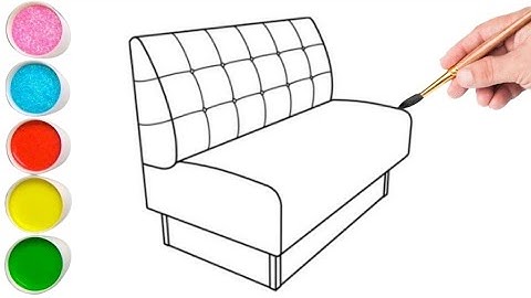 How to draw a sofa easy step by step | Sofa drawing and coloring tutorials@Izamnaart1
