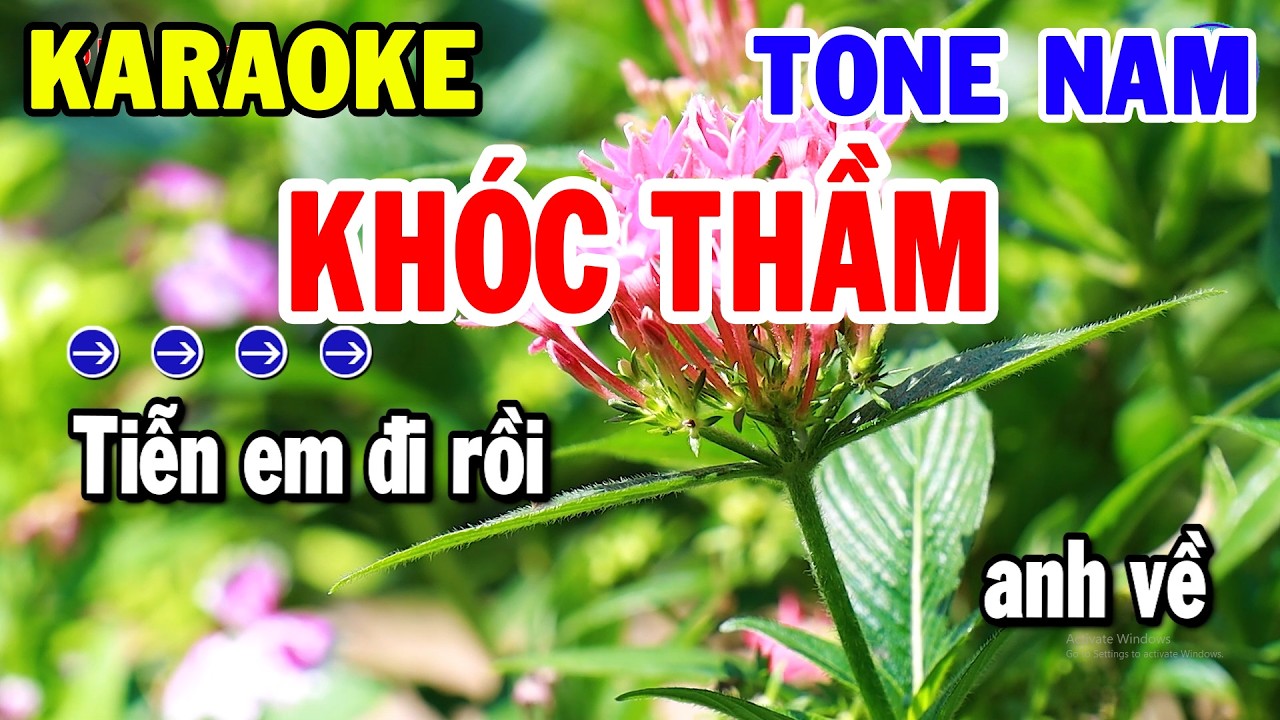 Karaoke Khóc Thầm Tone Nam Nhạc Sống Trữ Tình Hay Nhất | Kho Nhạc Karaoke
