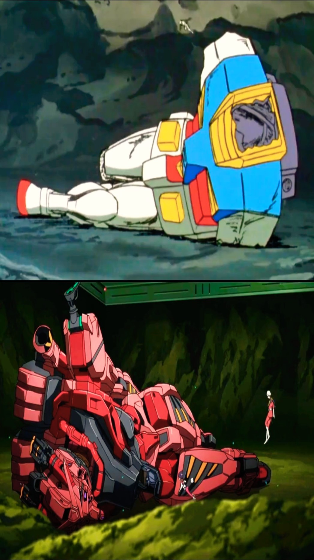 Nスケール　アムロ出撃 Amuro & Char Reunite with Gundam (1979 VS GQuuuuuuX Comparison