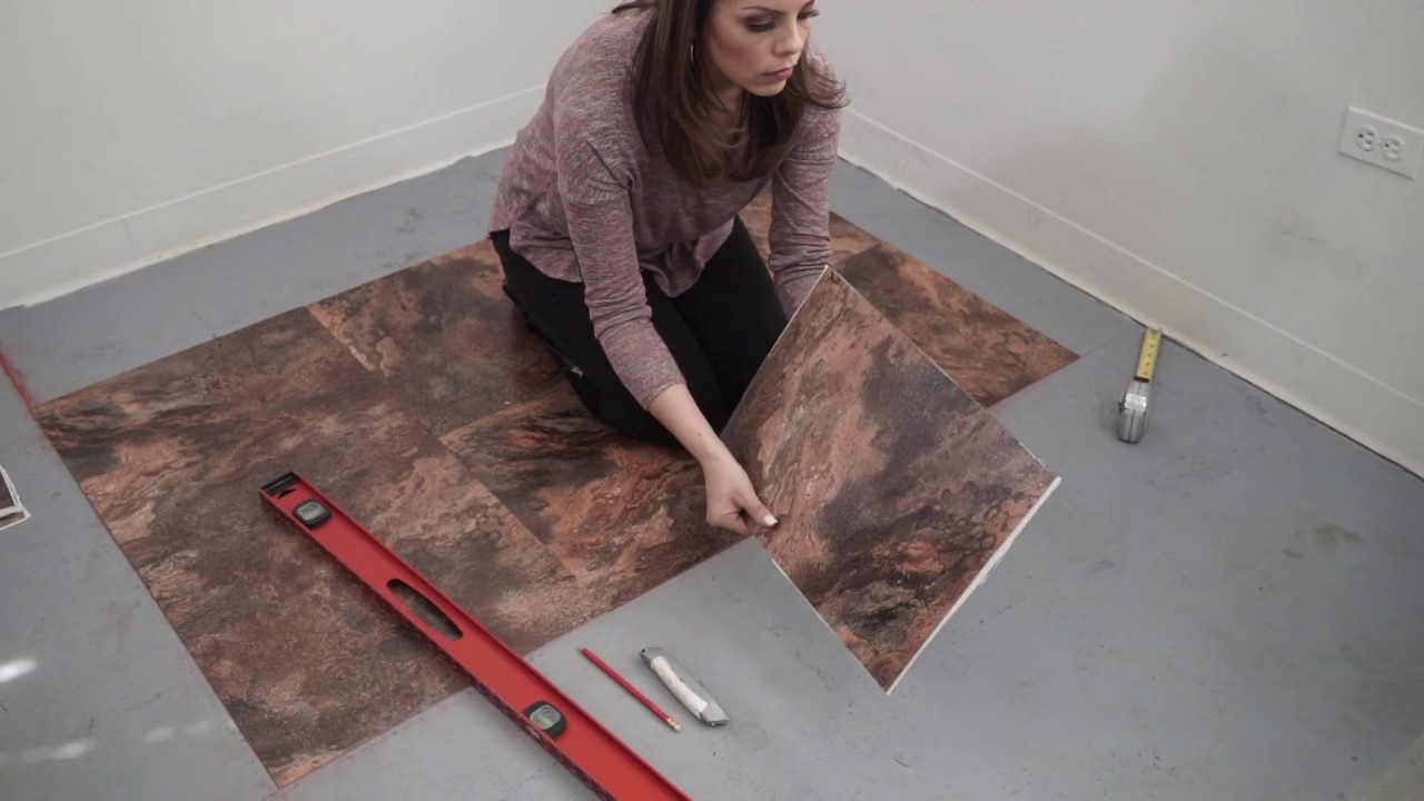 Majestic Peel and Stick Vinyl Tiles Installation - YouTube
