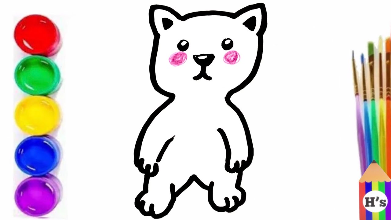 Kema Rasm How To Draw a Cute Cub | Baby Bear | Bolalar uchun ayiqcha rasm chizish ...