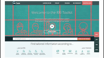 Responsible Research and Innovation Toolkit tutorial