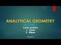 Analytical Geometry: Understanding Circles and Straight Lines