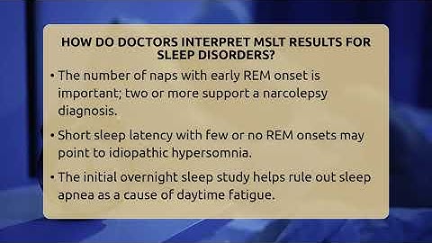 How Do Doctors Interpret MSLT Results For Sleep Disorders? - Sleep Apnea Support Network