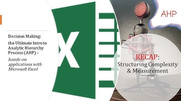 Analytic Hierarchy Process (AHP) with Excel - RECAP: Structuring  Complexity - Measurement