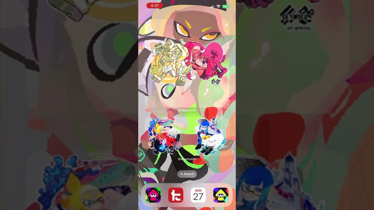 Splatoon iOS 16 Theme
