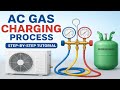 "AC Gas Charging Process Explained | How to Add Refrigerant in Split AC Using Manifold Gauge"