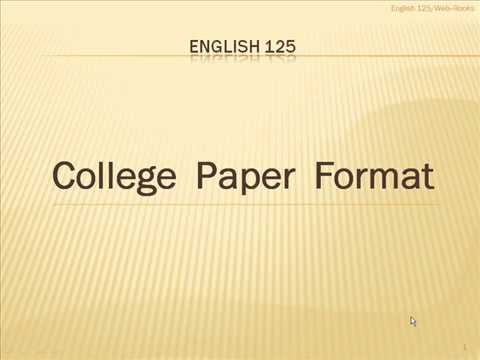 college papers format college papers format