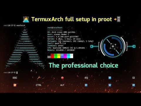 👉 [hindi] #TermuxArch setup | Install Arch Linux in termux using proot 📲 | #proot_distro ☑️
