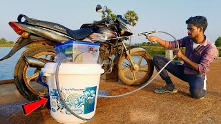 High Pressure BIKE/CAR Washer|தெறிக்க விடும்|How to Make Portable Car Washer | Mr.Village Vaathi