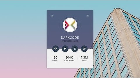 Awesome Profile Card Using Only HTML & CSS