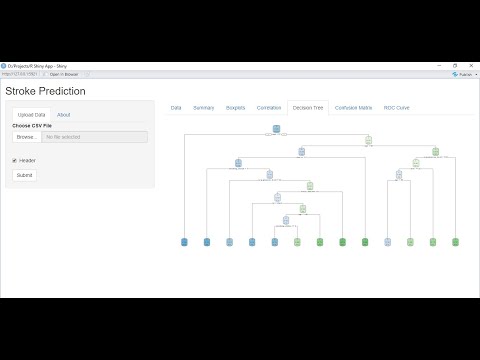 Stroke Prediction Using Decision Tree | R Shiny Application | R Programming