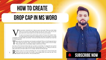 How to Create a Drop Cap in MS Word | Step-by-Step Tutorial