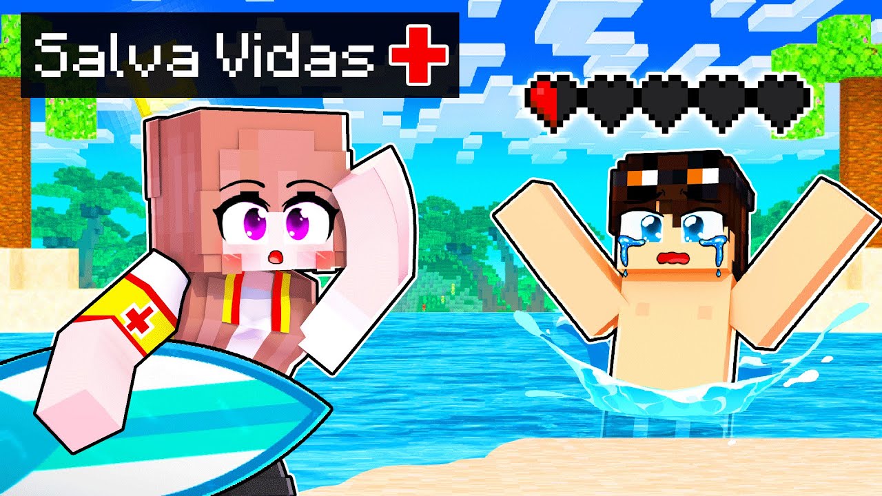 JOGANDO como SALVA VIDAS no MINECRAFT!