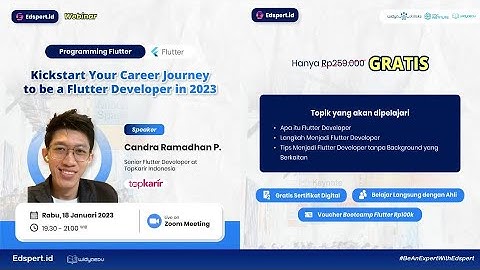 Webinar Programming Flutter I Kickstart Your Career Journey to be a Flutter Developer in 2023