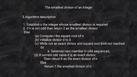 The Smallest divisor of an integer in Art of programming(Part-1)|The Smallest divisor of integer AOP