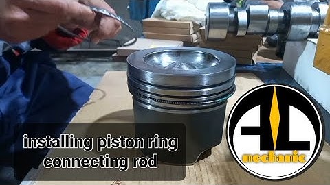 CAT C11 ENGINE,INSTALLING A PISTON RING AND CONNECTING ROD