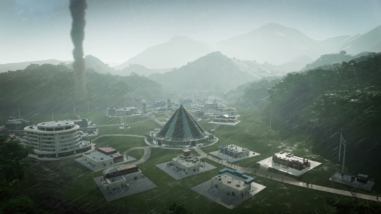 Jurassic World Evolution | Relaxing Video #47 | 8 Hours | Rain Sounds