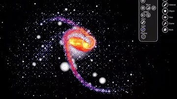 2D gravity galaxy simulation: multigrid method visualization