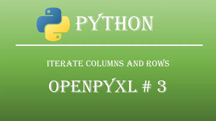 How to Iterate and Read Rows and Column. Openpyxl Tutorial #3