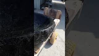 Раковина из лабродарита.Будни камнеобработка.