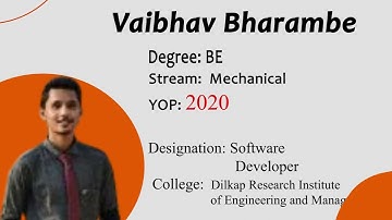 Video Testimonial by Vaibhav Nivrutti Bharambe | Placed in 2022