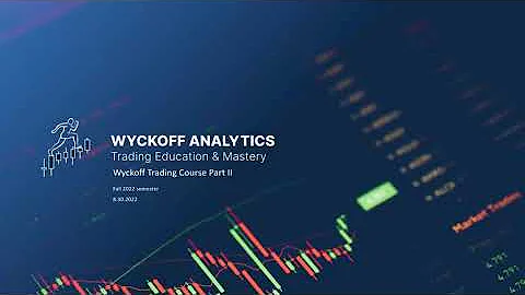 Wyckoff Trading Course Part 2 Fall 2022 Session #1...