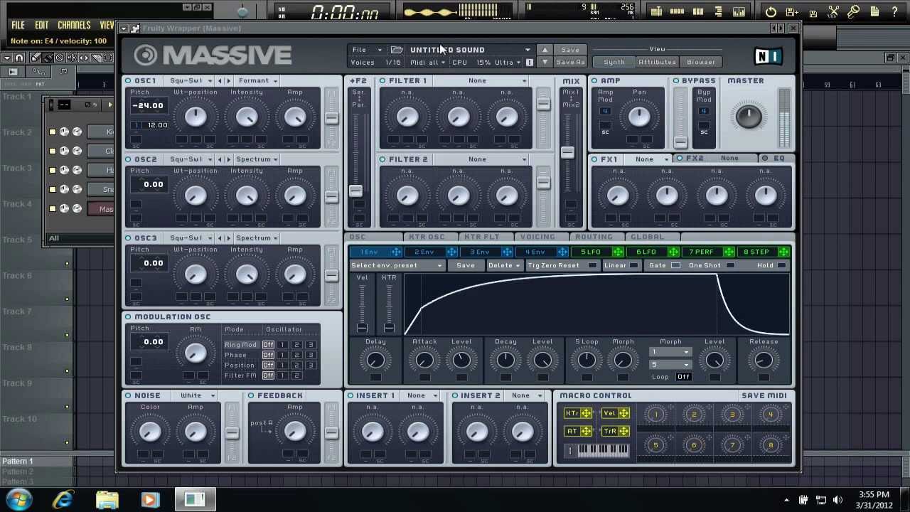 NI Massive: How to make a Skrillex/Knife Party style Formant (High pitched Pluck)