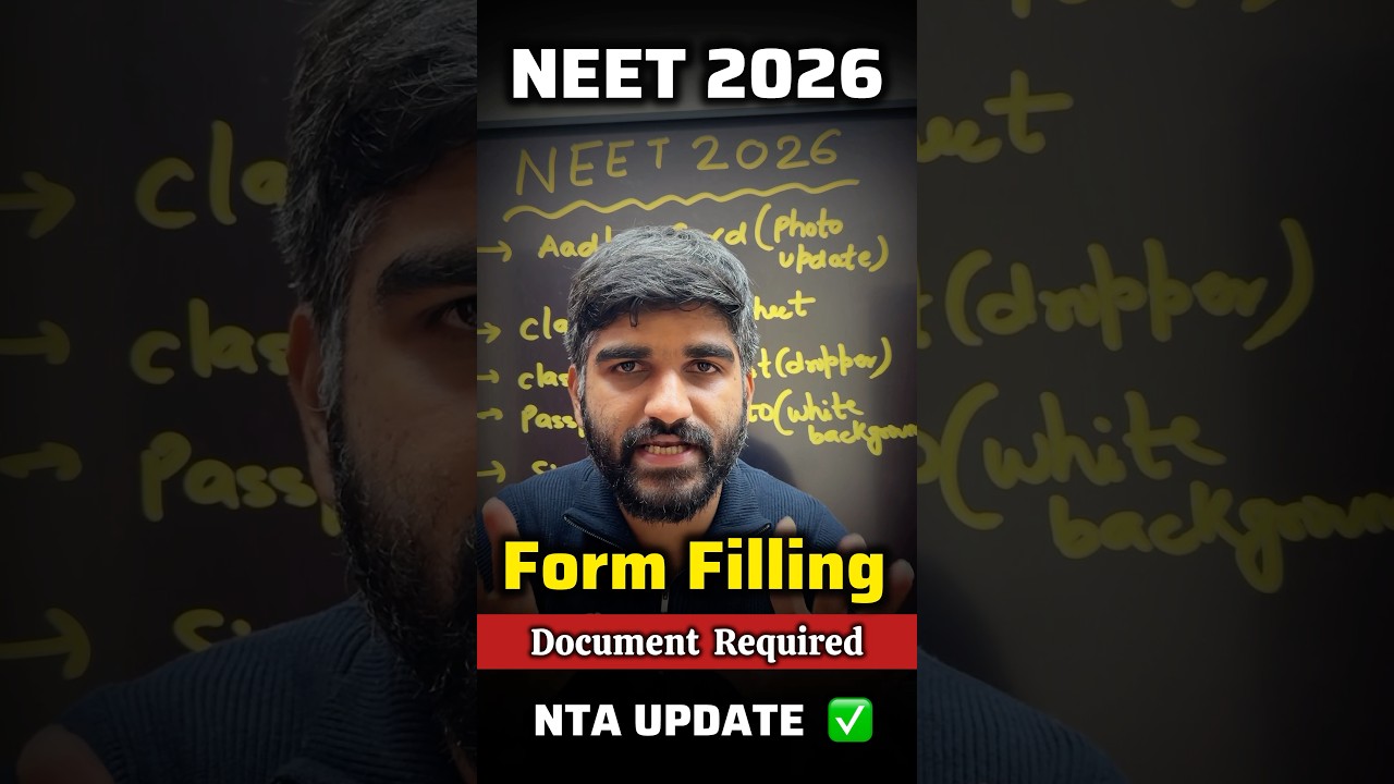 NEET 2026 Registration Documents List 📝 OUT NTA Update✅ |NEET 2026 form filling date 