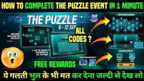 THE PUZZLE EVENT FREE FIRE || HOW TO COMPLETE THE PUZZLE EVENT || MOCO PUZZLE EVENT FREE FIRE