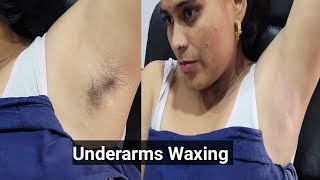 Underarms waxing,How to remove  underarms with milk wax . #armpit #waxing