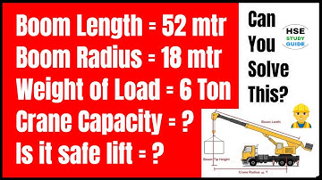 How To Calculate Crane Capacity As Per Load Chart | Load Chart | Crane Boom Length | Boom Radius