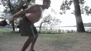 Staggered Stance 2-Arm Skier Swings