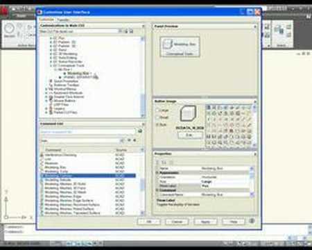 AutoCAD 2009 Customise the Ribbon