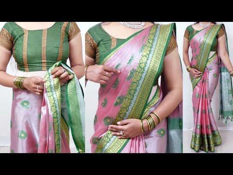 Beginners banarasi silk saree draping perfectly step by step | easy banarasi saree draping tutorial