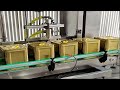 Square tin can cooking oil cans filler and cap feeder capping line