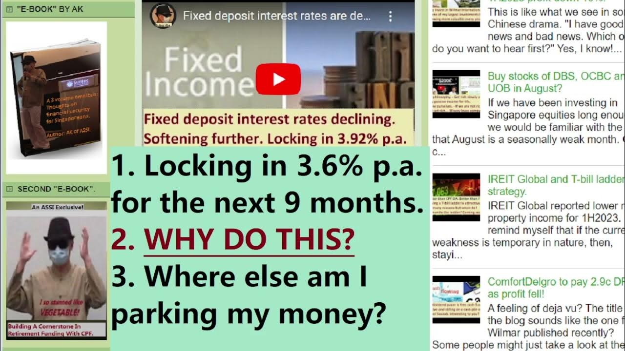 Interest rates declining? Stock market crashing? Locking 3.6 p.a