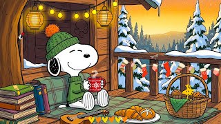 Snoopy’s Cozy Winter Cabin ☕ Soft Lofi to Study & Focus ❄️ Warm Lofi Vibes for Peaceful Mornings 📚